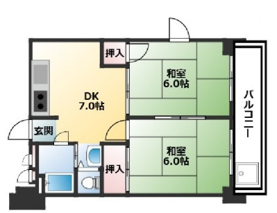 森南コーポの間取り