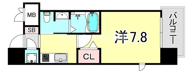 レジュールアッシュ南堀江の間取り