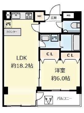 ヴェスタ堀江の間取り