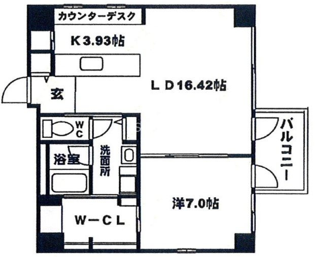 クレグラン京町堀の間取り
