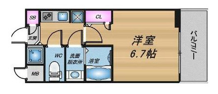 アドバンス上町台Ⅱクレイドルの間取り