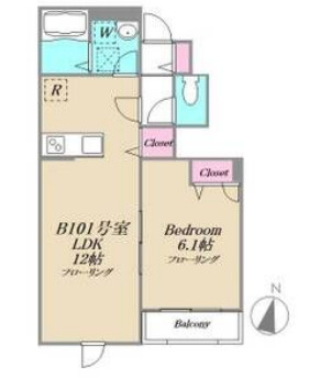ｉｈａｎａ　ｇａｒｄｅｎ Bの間取り