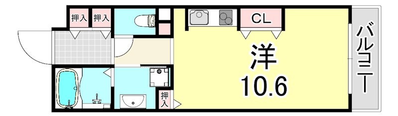甲子園口マンション雅園荘の間取り