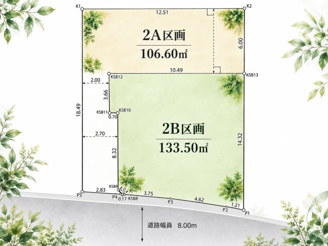 目黒区東が丘2丁目の土地図