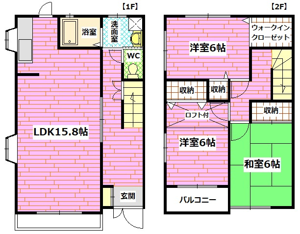 オークス天畠ハイタウンA棟の間取り