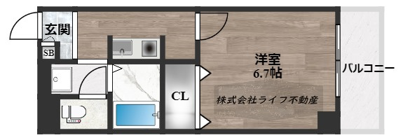 アンプルールフェール寿の間取り