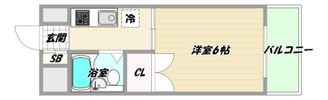 大阪市淀川区東三国５丁目の賃貸マンションの間取り