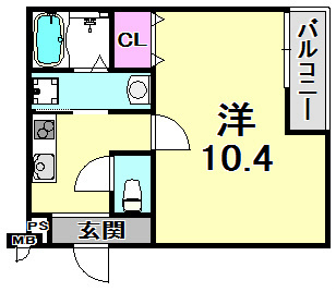 フジパレス塚口V番館の間取り