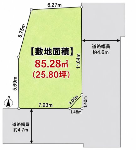 【区画図】 | 文京区西片　建築条件付売地