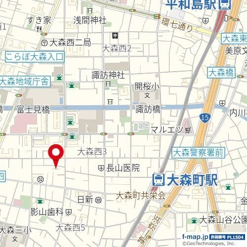 マーレ大森町の地図