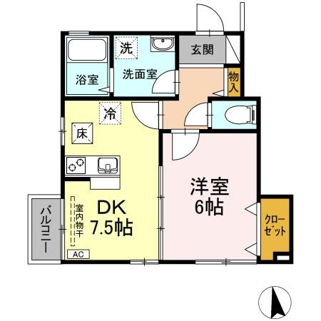 ＣＲＥＳＴ　ＮＩＳＨＩＨＡＲＡの間取り