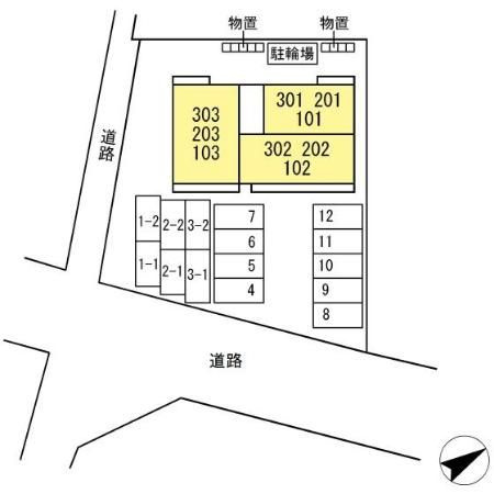 TORISIA大慈寺町　Aの区画図
