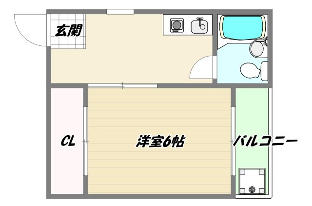 大阪市東淀川区西淡路１丁目の賃貸マンションの間取り