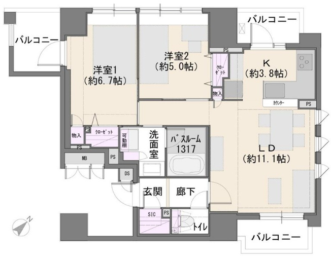 【間取り】 | THEパームス高田馬場四丁目