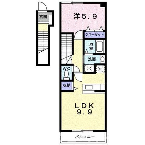 パレス　ニュールミネ　Ｃの間取り