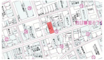 【地図】 | 荒川区西日暮里6丁目　古屋つき土地