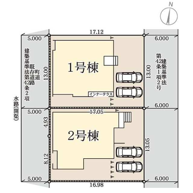 上峰町江迎の区画図