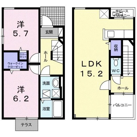 【間取り】 | 野尻町戸建Ａ棟