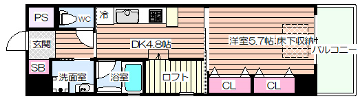 【間取り】 | ＡＲＲＯＷ　ＦＩＥＬＤＳ弐番館(アローフィールズニバンカン)