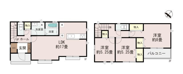 大野城市上大利2丁目第1-2棟（A号棟）の間取り