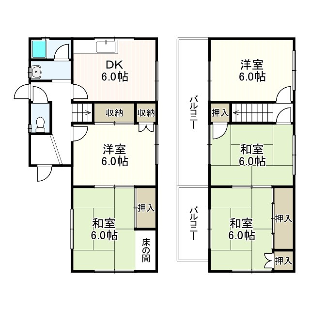 本町貸家の間取り