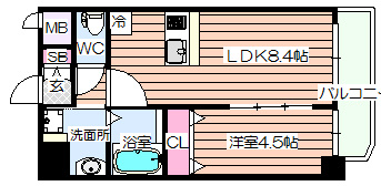 【間取り】 | プレサンス梅田東グラッド