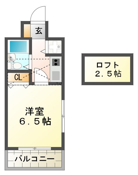 ジュネス海岸通の間取り