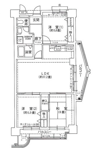 コーシャハイツ諸口の間取り