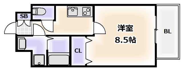 【間取り】 | アドバンス難波レーヴ