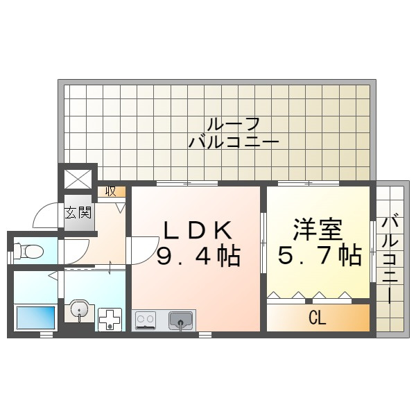 エクリュ　フェリーチェの間取り