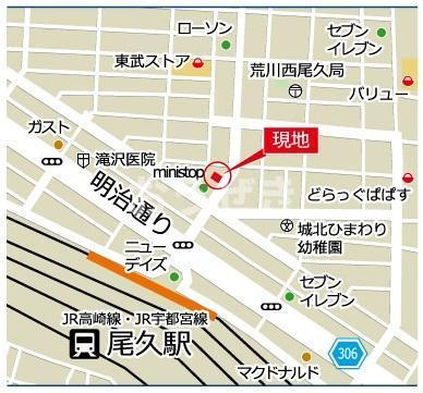 レジデンス西尾久の地図