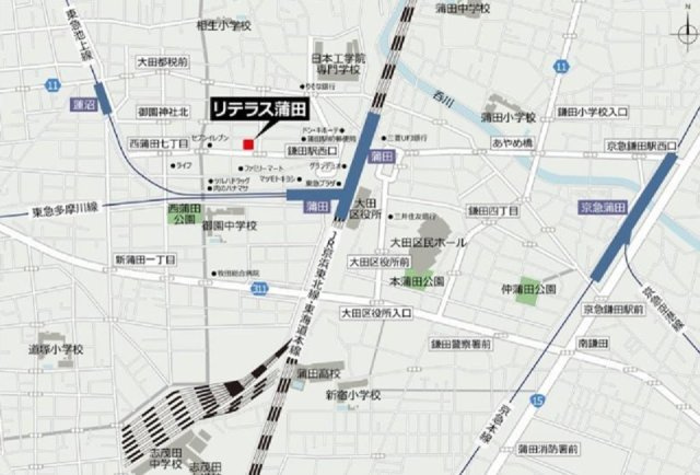 リテラス蒲田の地図