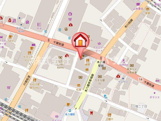 レ・ソール本八幡パラシオンの地図