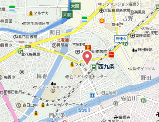 【地図】 | ライジングコートベイシティ西九条ノース