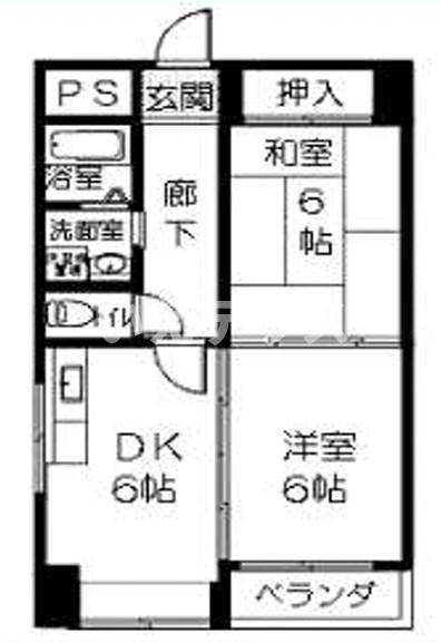 エバーグリーンⅡ番館の間取り