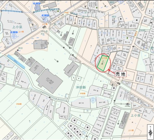 上小泉№407売地の地図