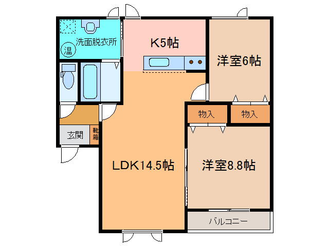 バップバーレンK館の間取り