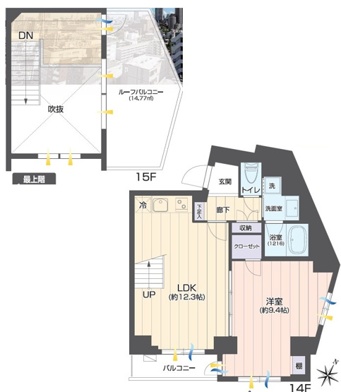 【間取り】 | ドルチェ東新宿