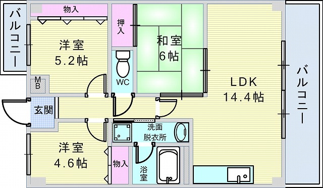 ルミエール西緑丘の間取り
