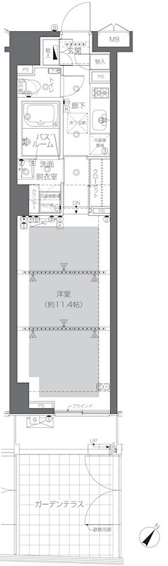 新品家具付きマンション渋谷神山町1(KaGood東京)の間取り|※間取りと異なる場合は現状を優先します。