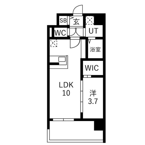 メルディア大阪EASTワールドアイの間取り