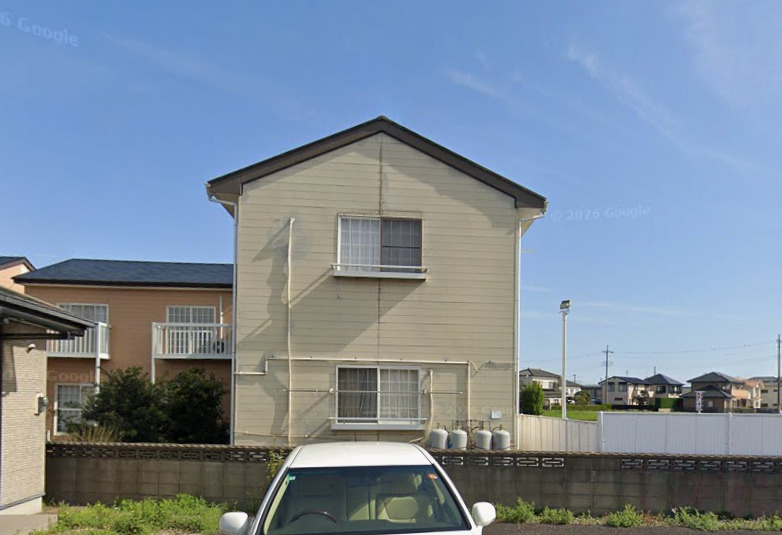 茨城県鹿嶋市旭ケ丘　一棟アパートの外観パース