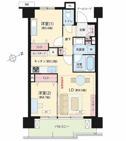 【間取り】 | グランスイート三軒茶屋スカイテラス