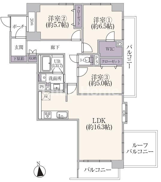 ツインシティ東砂アネックスの間取り|6階部分・南向き・3方角部屋につきまして日当たり・通風・眺望良好。新規リノベーション施工が完了いたしましたのでいつでも内覧が可能です。安心のアフターサービス保証付きご購入後も安心して暮らせます。