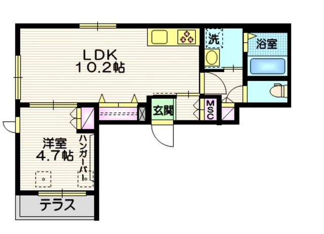 ハッピーハイツの間取り|１フロア2住居！