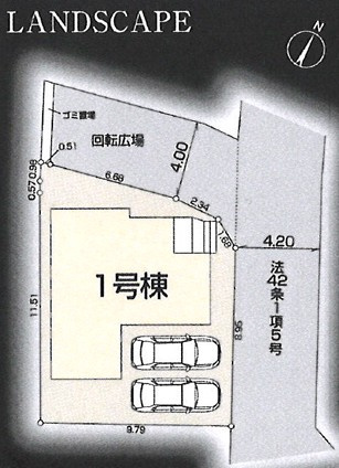 新座市片山1丁目　新築一戸建　西武池袋線　ひばりヶ丘の区画図