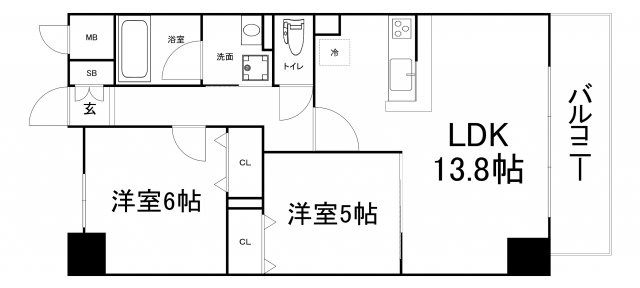 【間取り】 | サンセール海老江