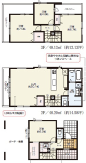 【間取り】 | 名古屋市北区大杉3丁目1103【仲介手数料無料】新築一戸建て　1号棟