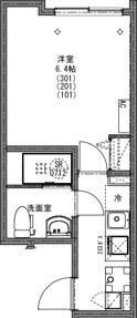 （仮）ＫＩＳ江戸川区一之江アパート２期１の間取り