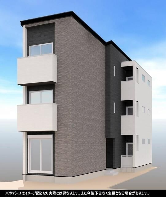 （仮）ＫＩＳ江戸川区一之江アパート２期１の外観パース